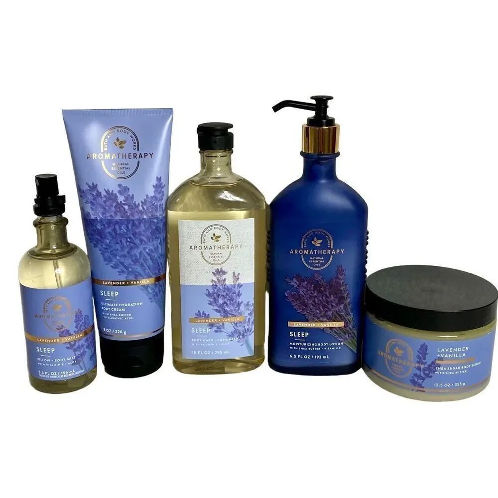 Bath and Body Works LAVENDER & VANILLA Aromatherapy 5pc Set